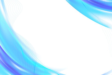 Naklejka premium Blue curved border design element