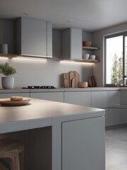 Fototapeta premium grey kitchen