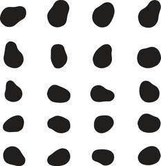 silhouette potato icon set collection vector illustration