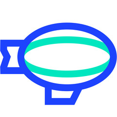 Flying Airship Vector Icon Design Illustration © Graphixs Art