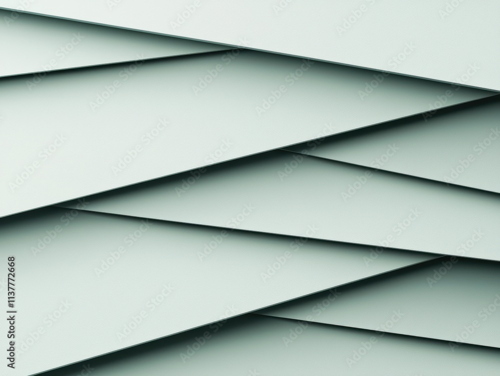Poster abstract pastel triangle pattern in soft green tones symbolizing harmony modern design and geometric