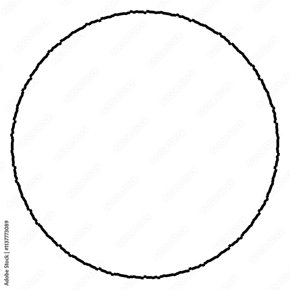 Poster distorted round shape design element