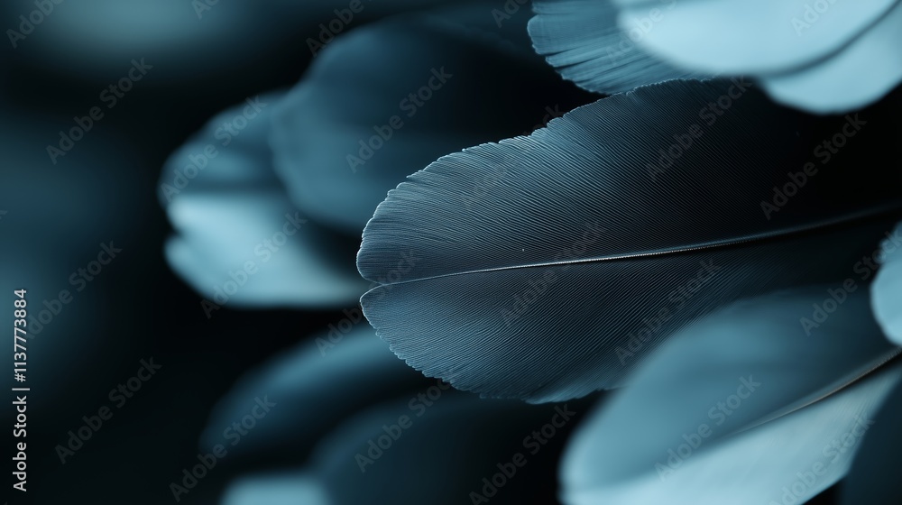 Poster close-up view of lush green leaves displaying intricate textures and shapes in soft lighting