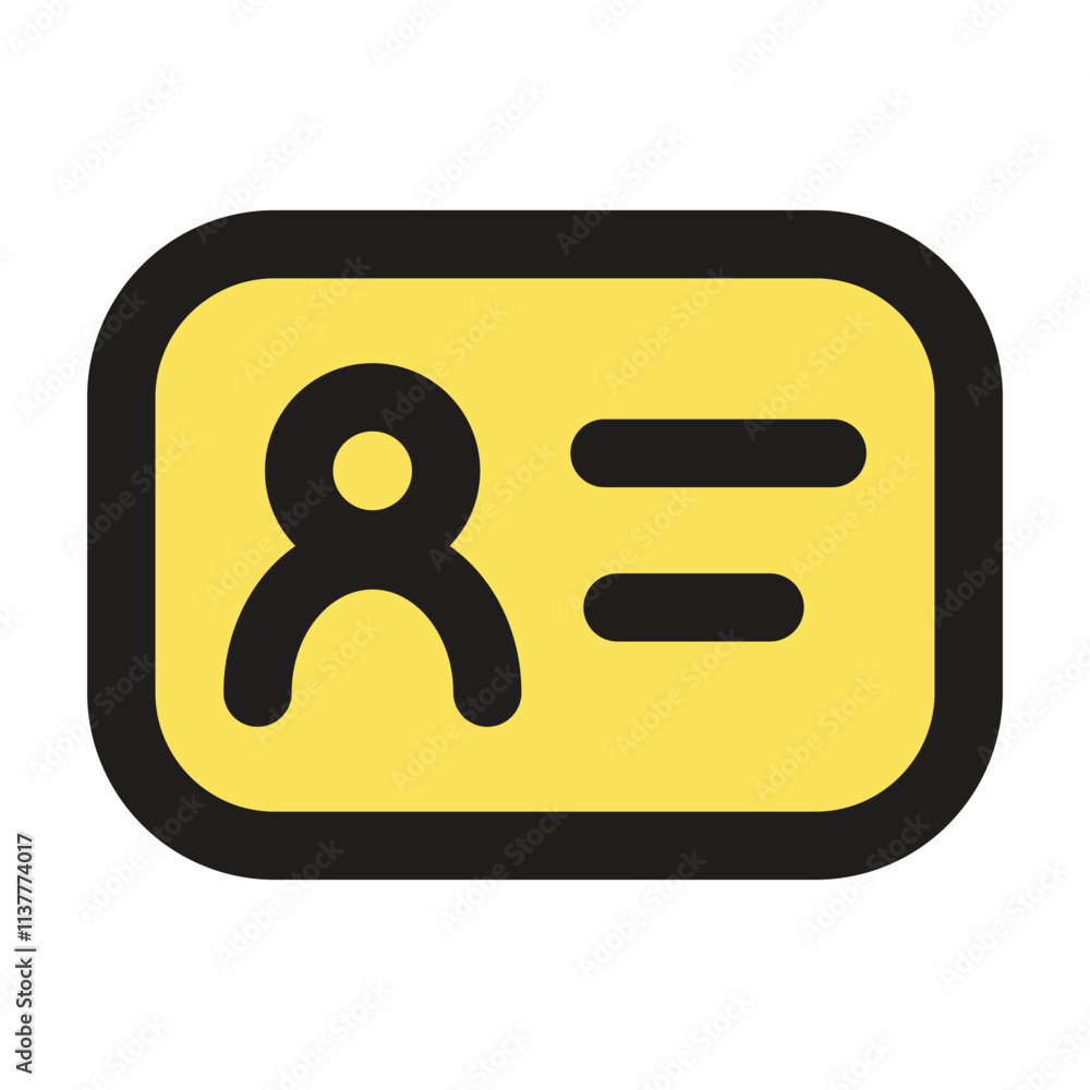 Poster the image shows a stylized graphic representation of a generic identification card.