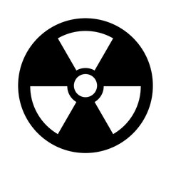 Radiation png icon hazard symbol in flat graphic