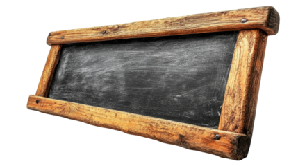 old wooden frame isolated on white background 