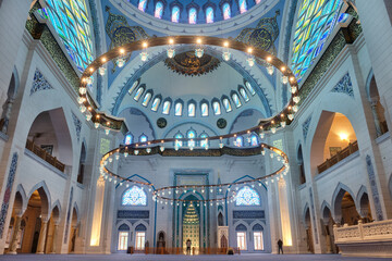 Barbaros Hayrettin Pasha Mosque Interior, Istanbul, Turkey