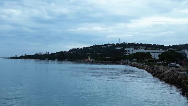 Montego bay coast frome the sky