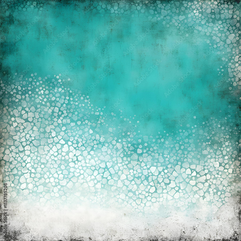 Poster an abstract textured background featuring a gradient of turquoise and white, with a unique pattern t