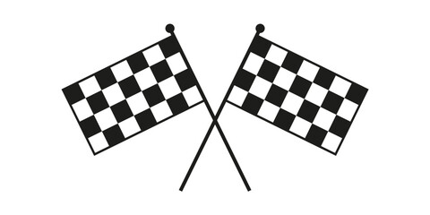 Fototapeta premium Racing flag. Checkered flag icon.