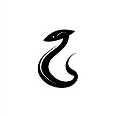 Obraz premium Stylized black eel illustration.