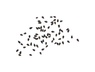 black sesame isolated on white background