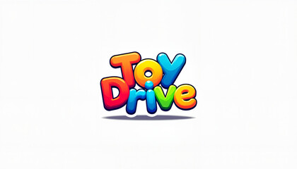 Colorful and playful logo for a toy drive initiative against a white background
