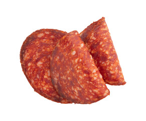 peppered salami sausage isolated