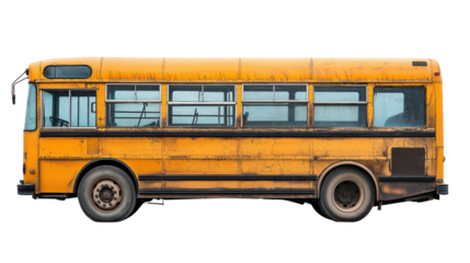 Modern bus, isolated on a transparent background