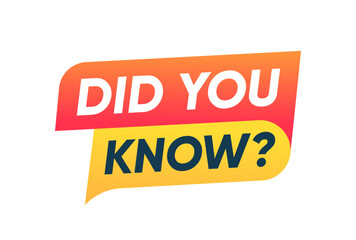 Did you know Label banner vector design