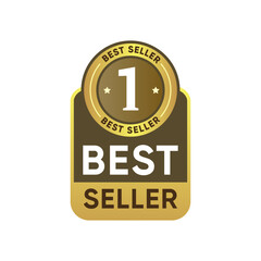 Number one Bestseller Badge Sign illustration Vector design