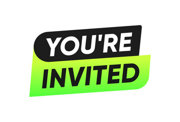 You're invited Label banner vector design