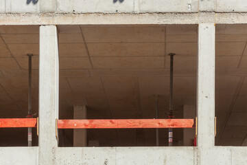 Baustelle und Rohbau eines Wohn- und Geschäftsgebäudes, Bremen, Deutschland