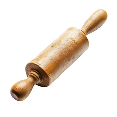 Fototapeta premium Rolling Pin on a White Background for Baking Use Transparent Background