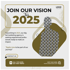 2025 Digital Marketing Templates ,New Year Festival Social Banners ,Social Media Post Designs 2025