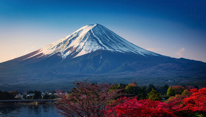 Fototapeta premium snowy mountain view