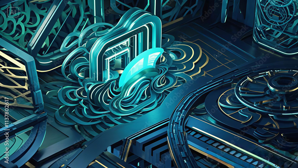 Poster electronic circuit board with digital connections and components