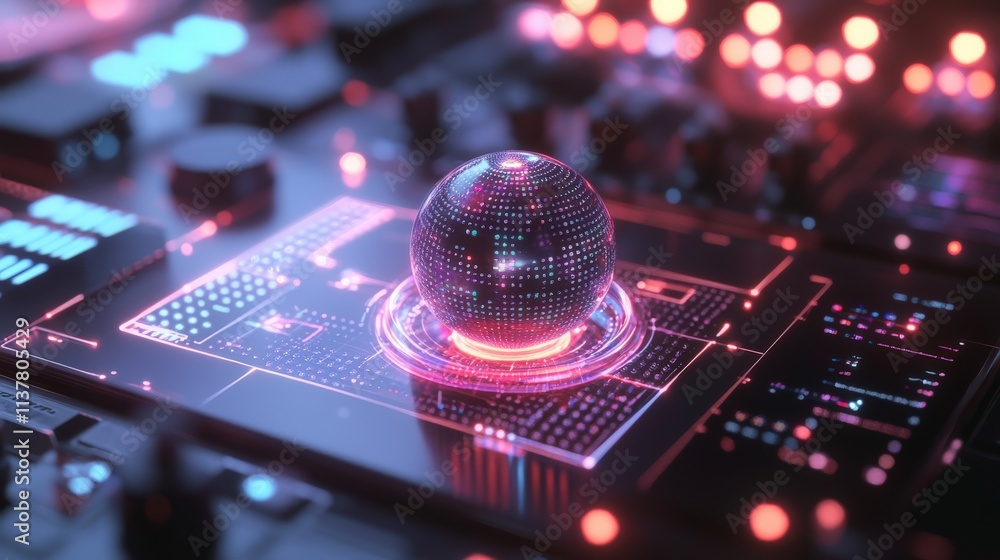 Poster Quantum computing revolution exploring advanced algorithms digital lab visual art futuristic vibe technical perspective