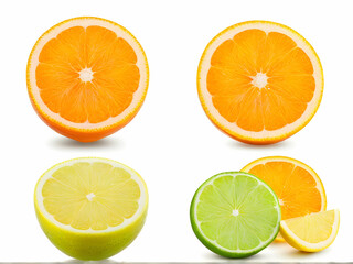Fototapeta premium set of citrus fruits