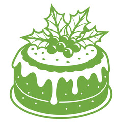 Christmas cake Adobe Illustrator Artwork