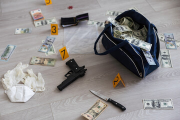 Full Black Duffel Bag of Hundred Dollar Bills 