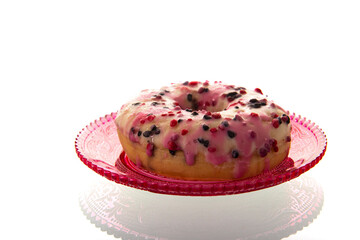 blueberry donut on a plate