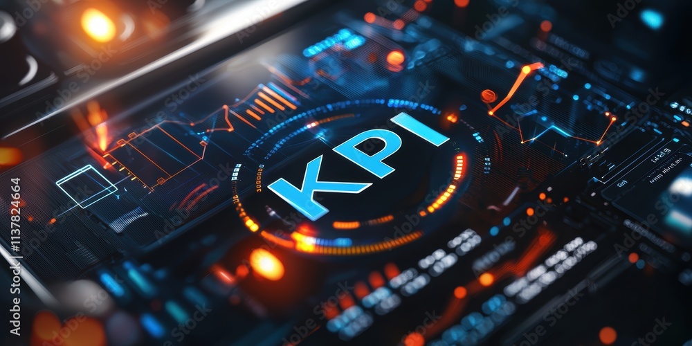 Poster kpi data visualizations digital workspace infographic modern analytics close-up business insights