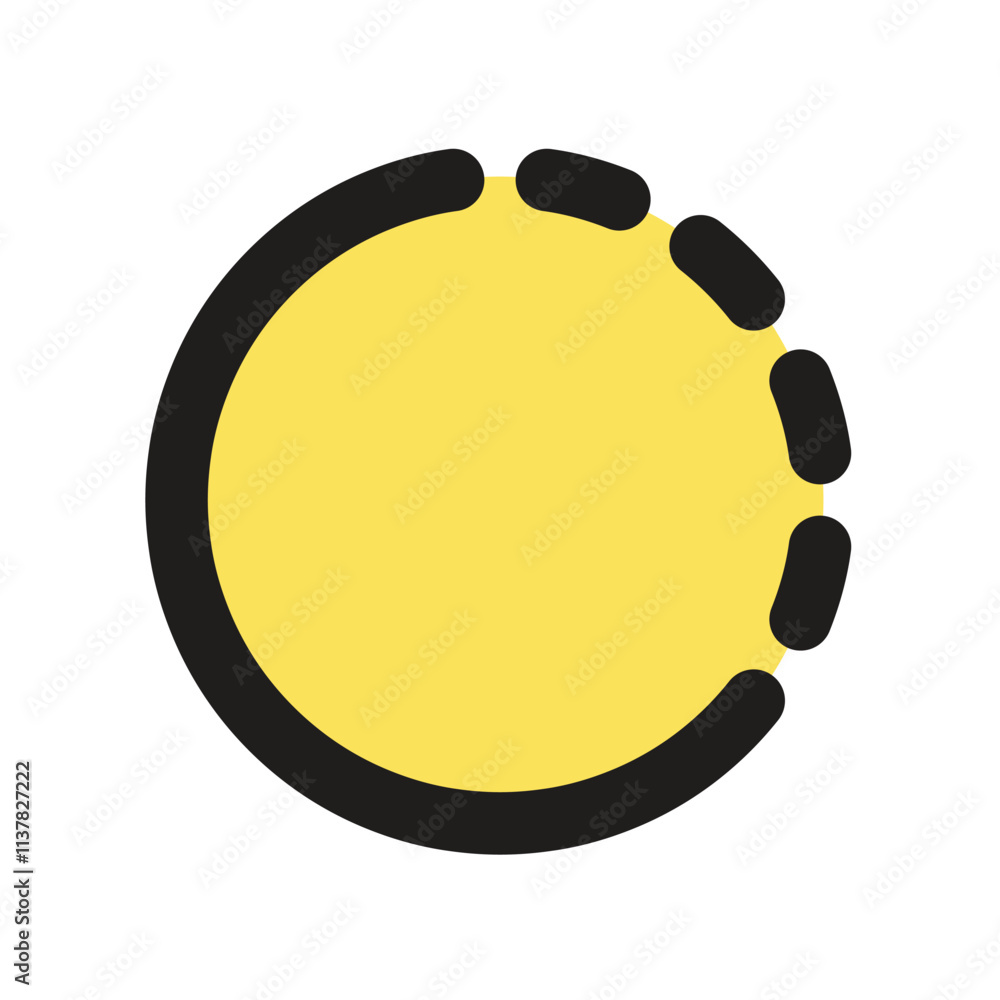 Poster the image shows a simple pixel art representation of a sun a yellow circle with a black outline.