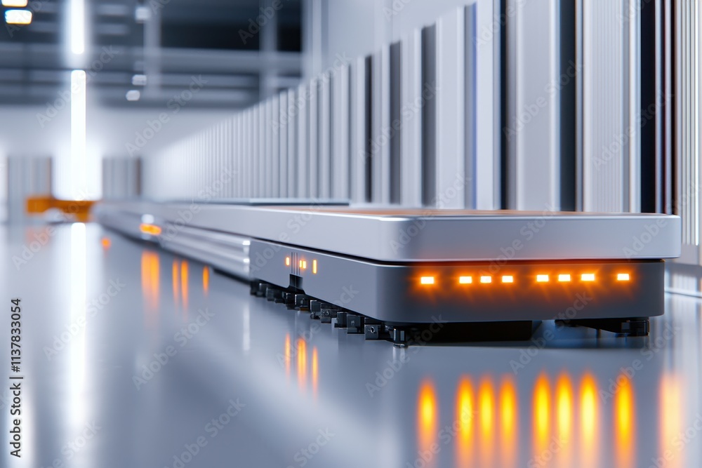 Leinwandbilder smart modular robotics system with glowing led indicators