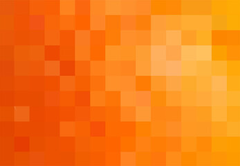 Gradient orange background. Geometric texture of orange squares. The substrate for branding, calendar, post, wallpaper, poster, banner, cover. A place for your design or text. Vector illustration