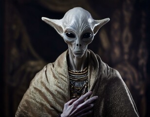 Obraz premium Aliens as Ancient Priests of Pre-Christian Cultures