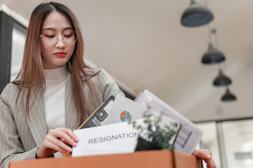 Employee resignation process in office environment business setting professional perspective
