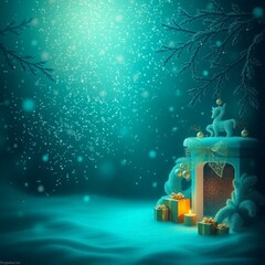 Christmas Themed Illustrations and Decorations with Festive Trees, Cozy Homes, Santa Figures, Ornaments, and Winter Holiday Scenes