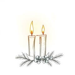 Christmas Themed Illustrations and Decorations with Festive Trees, Cozy Homes, Santa Figures, Ornaments, and Winter Holiday Scenes