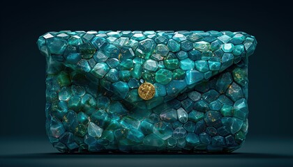 box on blue background