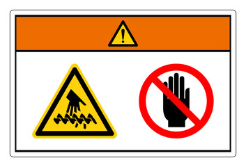 Warning Cutting Hand Hazard Do Not Touch Symbol Sign, Vector Illustration, Isolate On White Background Label. EPS10