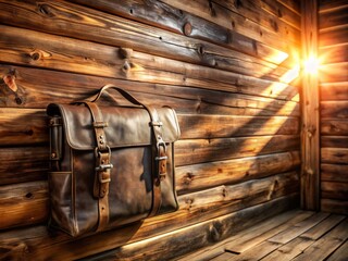 Obraz premium Rustic Cabin Weathered Wood Wall - Eye-Level Photography, Interior Design, Texture, Cozy Cabin, Farmhouse Decor