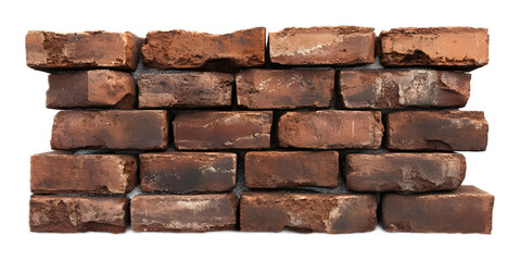 Obraz premium bricks wall isolated on white background