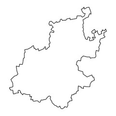 Obraz premium Gauteng province map, administrative division of South Africa. Vector illustration.