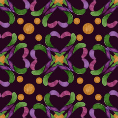 A watercolor seamless pattern with a festive theme.
