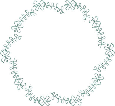 recommend clip art: Wedding Decorative Floral Frame Line Art