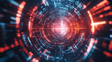 Fototapeta premium A pattern of interconnected hexagons, some illuminated or glowing, to convey the interconnected nature of modern technology.