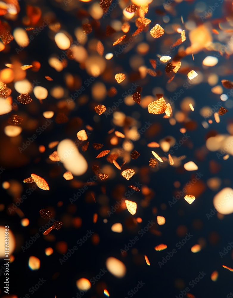 Poster a mesmerizing display of shimmering particles against a dark background, evoking wonder.