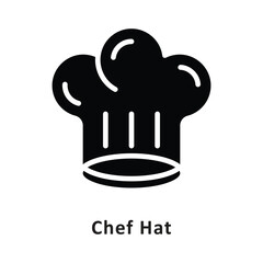 Chef Hat Vector Gylph Icon. Eps 10 File 